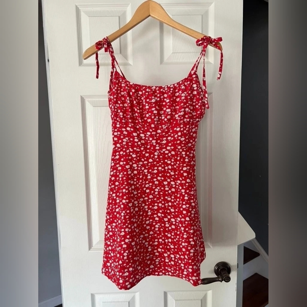 Red Floral Women's Sleep Dress